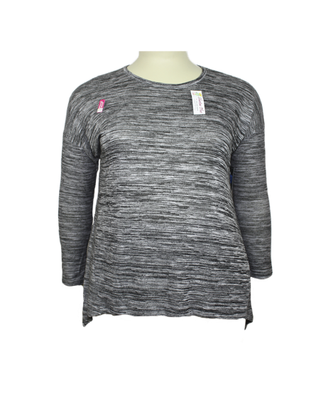saco jaspeado talla grande gordita XL gris cerrado Colombia R049 1.png