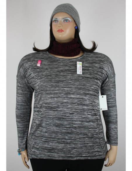 saco jaspeado talla grande gordita XL gris cerrado Colombia R049 5.JPG