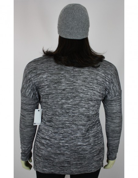 saco jaspeado talla grande gordita XL gris cerrado Colombia R049 6.JPG
