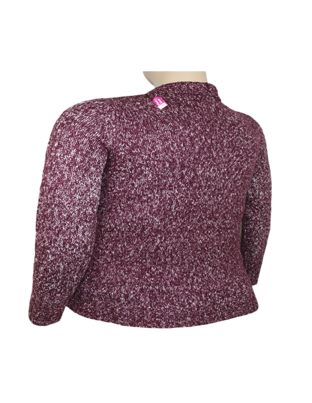 saco jaspeado talla grande gordita 1X vinotinto abierto Colombia R052 4.png