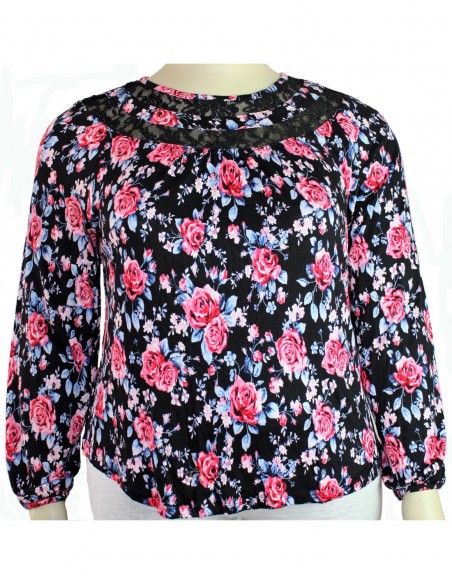 blusa talla grande gordita 2XL negra flores colombia R602 2XL N 01 1.JPG
