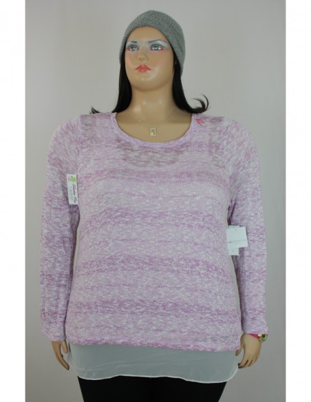 saco jaspeado talla grande gordita 2X lila cerrado Colombia R061 5.JPG