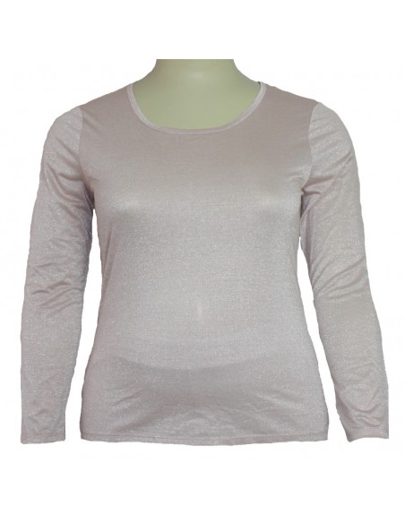 blusa talla grande gordita 2XL beige brillante colombia R613 1.jpg