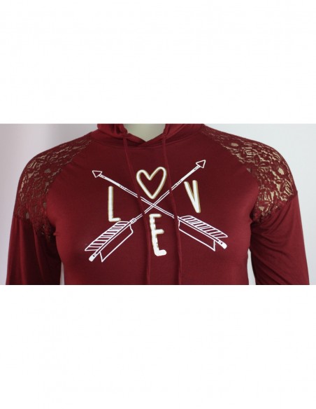 blusa talla grande gordita 2XL vinotinto capota colombia R617 6.JPG