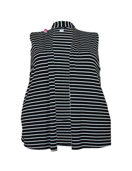 saco talla grande gordita 2XL negro rayas blancas abierto colombia R646 1.png