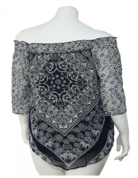 blusa talla grande gorditas cuello bandeja poncho azul estampada XL 902 A 1.jpg