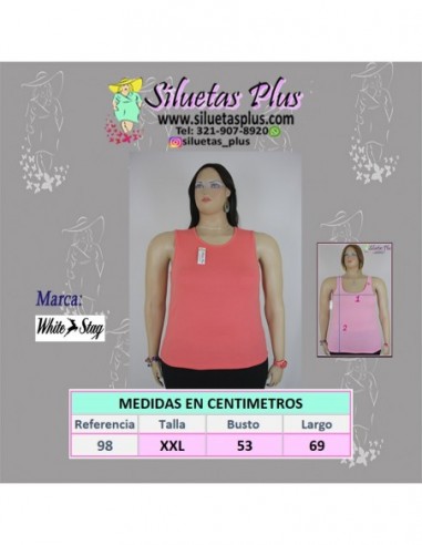 blusa talla grande gordita salmón esqueleto Colombia 2XL R098 0.jpg