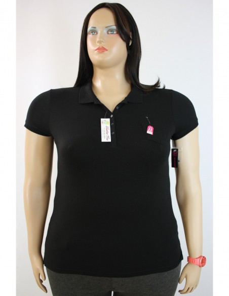 blusa talla grande gordita tipo polo negra Colombia 2XL R100 1.JPG