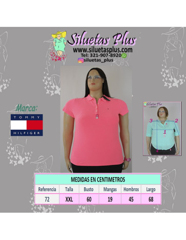 blusa-talla-grande-2XL-fucsia-polo-Tommy-R0072