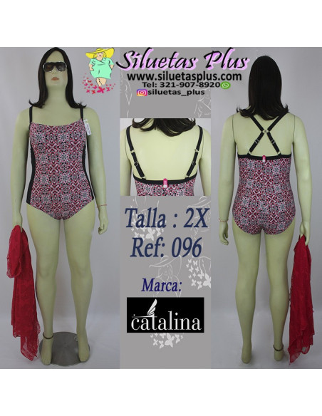 vestido-baño-talla-grande-2XL-enterizo-R0096