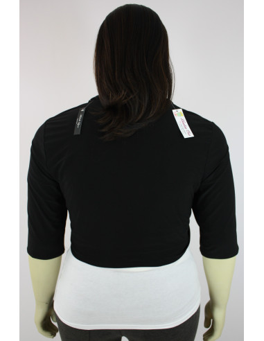 Torero-talla-grande-3XL-manga-3/4-negro-R0165