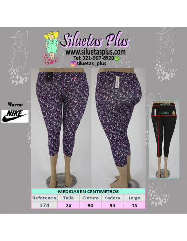 Licra-talla-grande-2XL-deportivo-capri-morado-Nike-R0174
