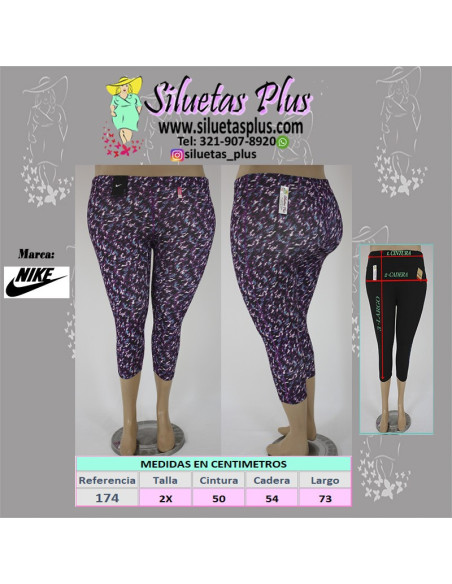 Licra-talla-grande-2XL-deportivo-capri-morado-Nike-R0174