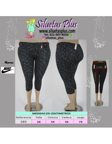 Licra-talla-grande-2XL-deportivo-capri-gris-Nike-R0183