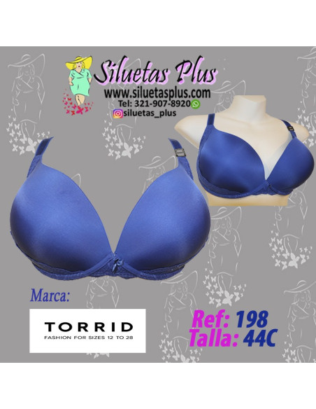 Brassier-talla-grande-44C-escote-profundo-azul-TORRID-R0198
