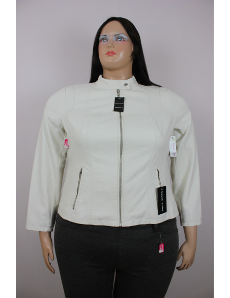 Chaqueta-talla-grande-2XL-blanca-cuerina-elegante-R0210
