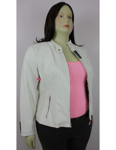 Chaqueta-talla-grande-2XL-blanca-cuerina-elegante-R0210