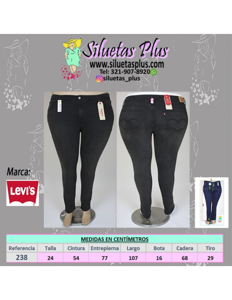 Jean-talla-grande-24-negro-super-skinny-Levi's-R0238