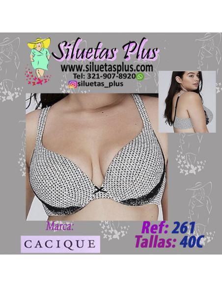 Brassier-talla-grande-40C-busto-pesado-escote-profundo-estampado-R0261