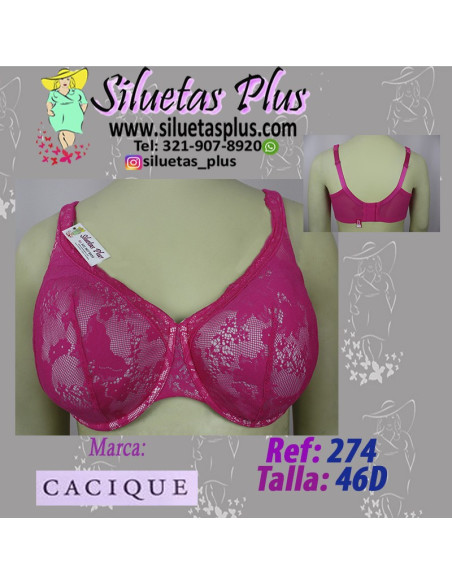 Brassier-talla-grande-46D-busto-pesado-encaje-fucsia-R0274