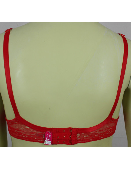Brassier-talla-grande-38C-rojo-sexi-escote-encaje-R0276