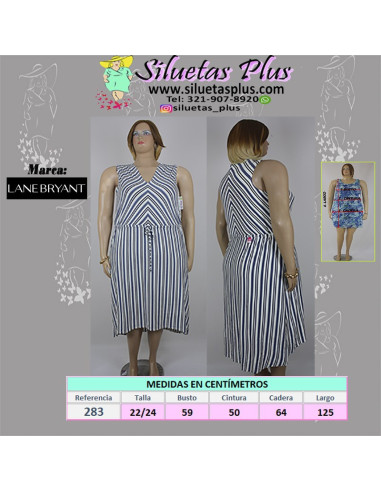 Vestido-talla-grande-22/24-manga-cisa-R0283