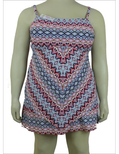 Vestido-de-baño-talla-grande-4XL-dos-piezas-tiras-R0286