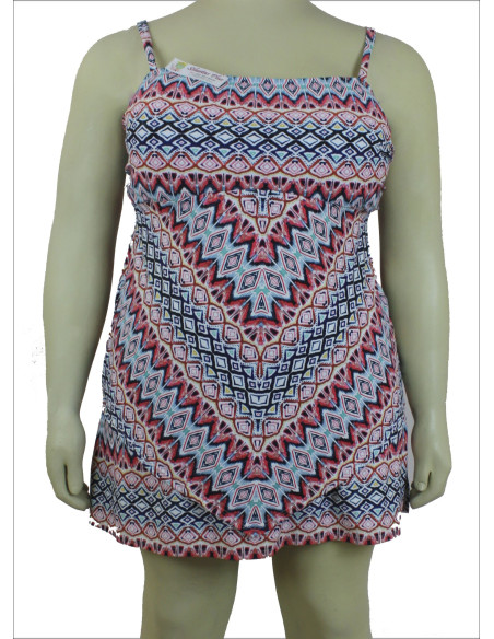 Vestido-de-baño-talla-grande-4XL-dos-piezas-tiras-R0286