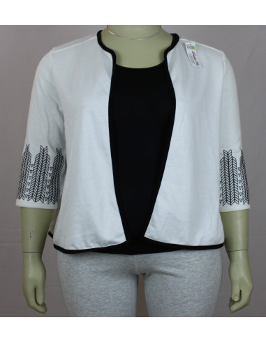 Saco-talla-grande-22/24-jersey-blanco-LaneBryant-R0293