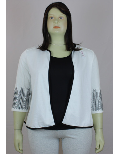 Saco-talla-grande-22/24-jersey-blanco-LaneBryant-R0293