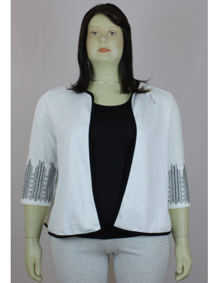 Saco-talla-grande-22/24-jersey-blanco-LaneBryant-R0293