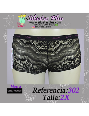 Panty-talla-grande-2XL-bóxer-encaje-negro-R0302