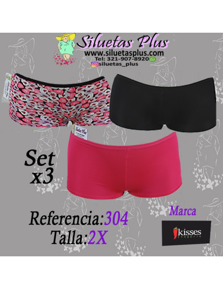 Set-de-panties-talla-grande-2XL-bóxer-de-colores-R0304