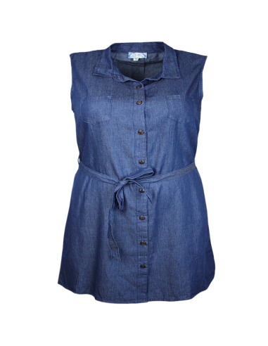 Vesitdo-talla-grande-XL-en-jean-manga-cisa-con-cordón-R0314