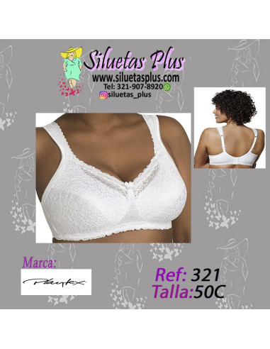 Brassier-talla-grande-50C-busto-pesado-máximo-cubrimiento-Playtex-R0321
