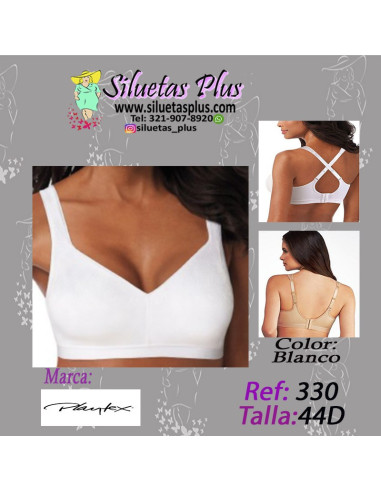 Brassier-talla-grande-44D-blanco-busto-pesado-máxima-comodidad-R0330