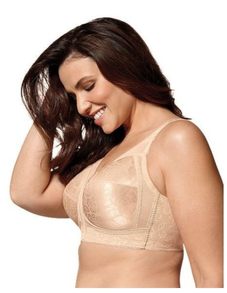 Brassier-talla-grande-48B-busto-pesado-máxima-comodidad-beige-Playtex-R337