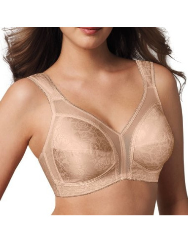 Brassier-talla-grande-48B-busto-pesado-máxima-comodidad-beige-Playtex-R337