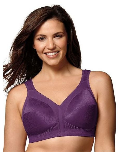 Brassier-talla-grande-46DD-busto-pesado-morado-copa-completa-Playtex-R0341
