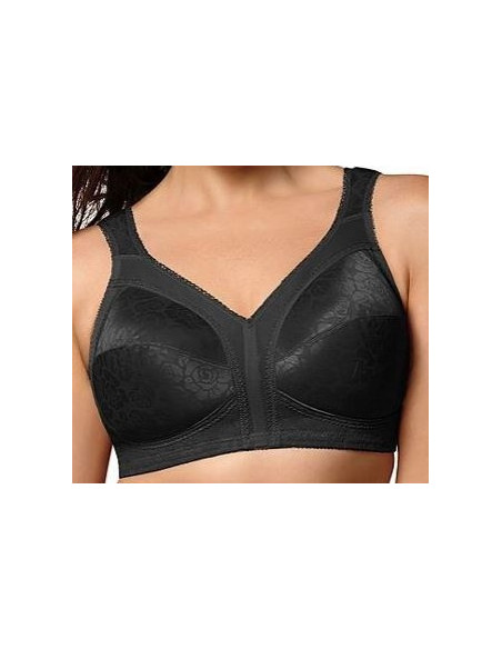 Brassier-talla-grande-48B-busto-pesado-negro-copa-completa-Playtex-R0344