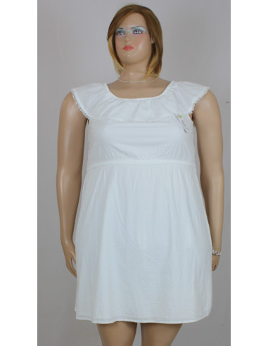 Vestido-blanco-talla-grande-XL-vaporoso-casual-manga-cisa-R0345