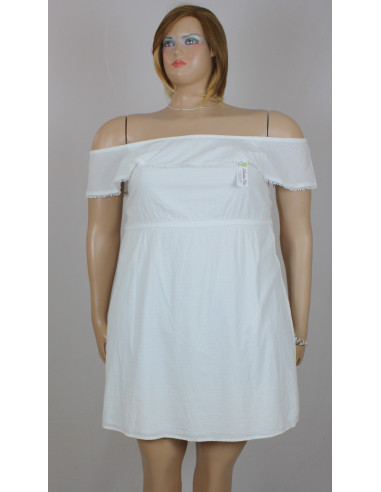 Vestido-blanco-talla-grande-XL-vaporoso-casual-manga-cisa-R0345