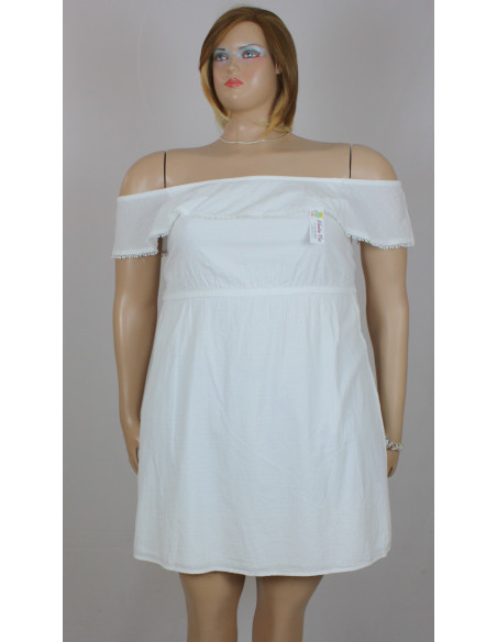 Vestido-blanco-talla-grande-XL-vaporoso-casual-manga-cisa-R0345