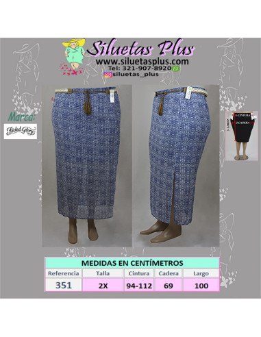 Falda-talla-grande-2XL-azul-con-correa-de-fleco-R0351