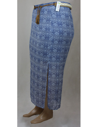Falda-talla-grande-2XL-azul-con-correa-de-fleco-R0351