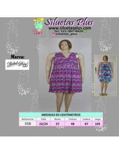 Vestido-talla-grande-3XL-fucsia-estilo-relajado-manga-cisa-R0358