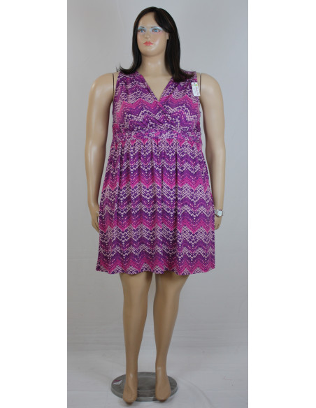 Vestido-talla-grande-3XL-fucsia-estilo-relajado-manga-cisa-R0358