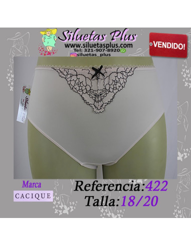 Panty-talla-grande-2XL-clásico-rosado-con-encaje-CACIQUE-R0422