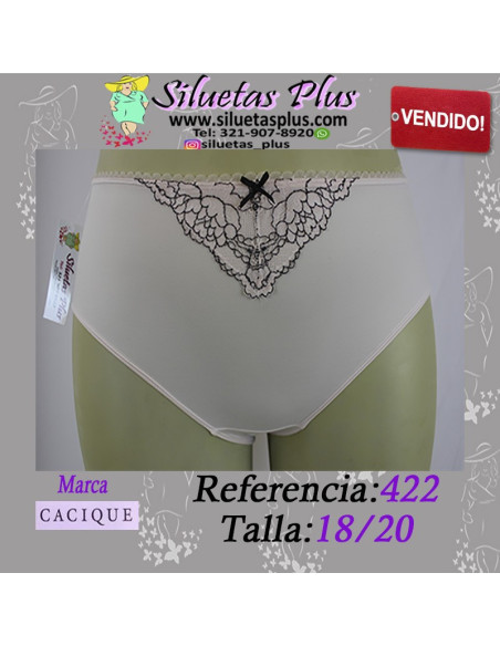 Panty-talla-grande-2XL-clásico-rosado-con-encaje-CACIQUE-R0422