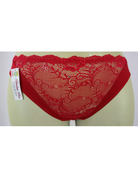 Panty-talla-grande-3XL-sexi-rojo-con-detalle-de-cordón-en-la-nalga-y-encaje-CACIQUE-R0426